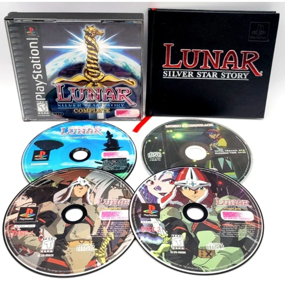 Lunar: Silver Star Story Complete (Sony PlayStation 1, 1999) ALL DISC AND BOOK